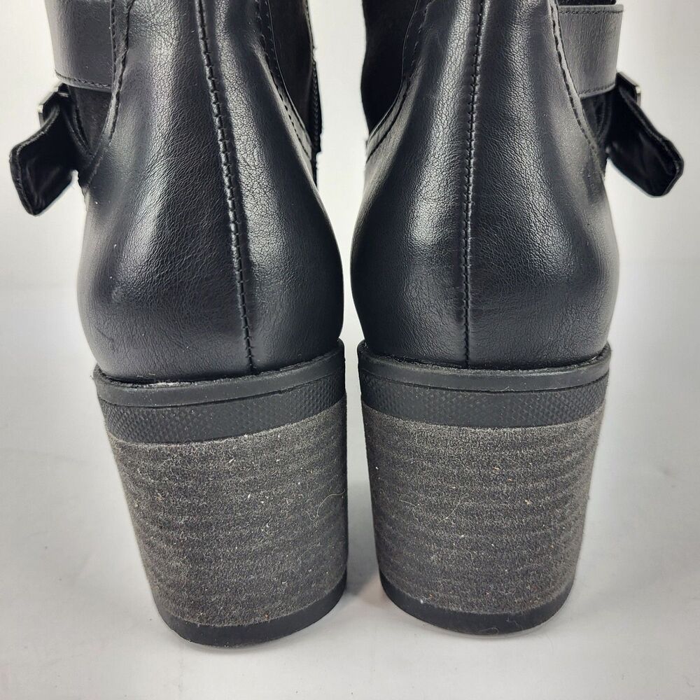 Dr. Scholls Prairie Boots Knee High Faux Leather Riding Black Size 9M - Picture 9 of 13